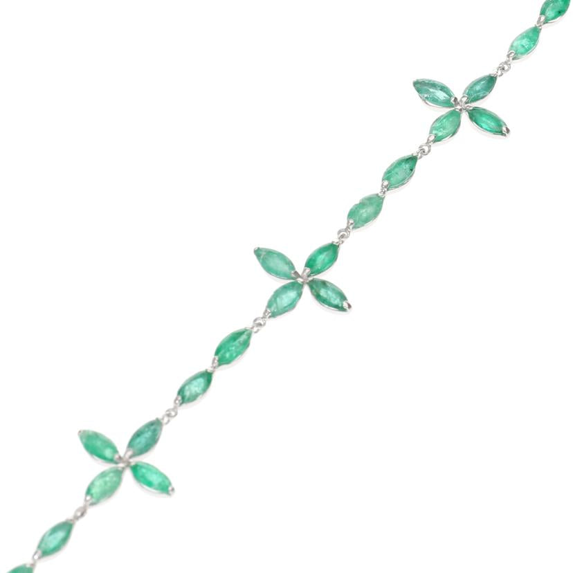 / Pt900/850エメラルドブレスレット5.25ct//Aランク/75