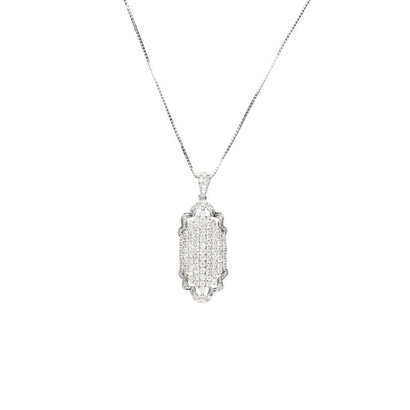 / K18WGダイヤネックレス 1.07ct//Aランク/75