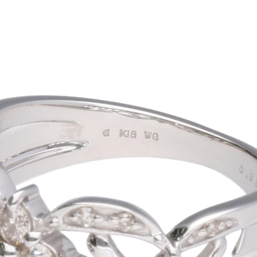 / K18WGダイヤリング 0.36ct//Aランク/75