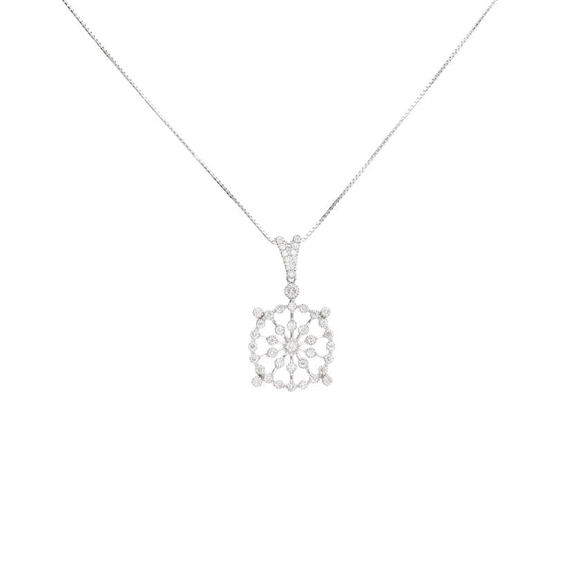 / K18WGダイヤネックレス 0.50ct//Aランク/75