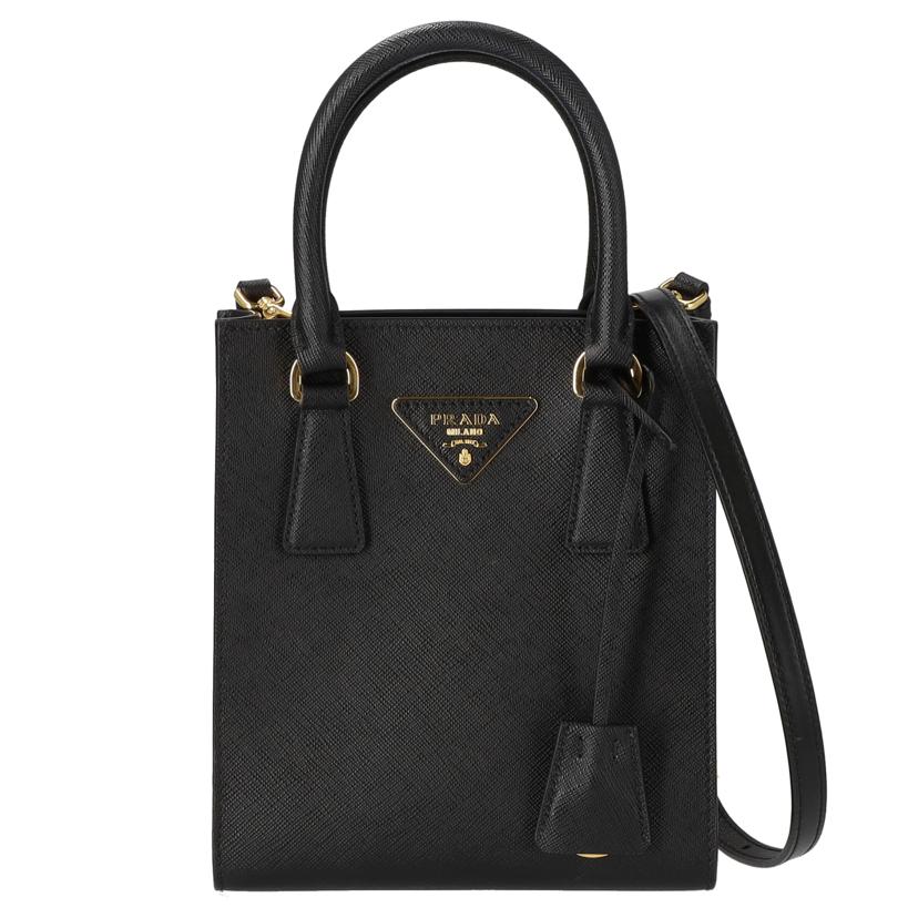 PRADA プラダ/サフィアーノトライアングルロゴ2WAYショルダー/1BA358//Aランク/75