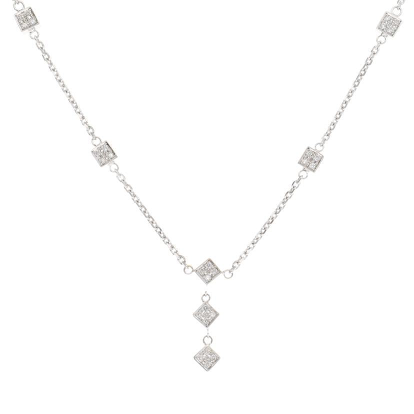 / K18WGダイヤネックレス 0.28ct//Aランク/75