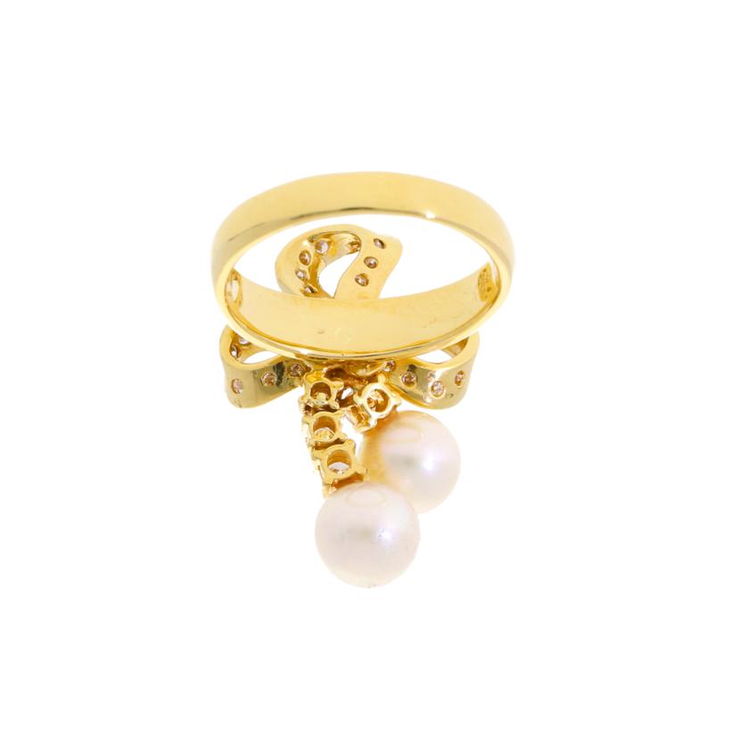 / ◎K18パール ダイヤリング 0.47ct//Aランク/75