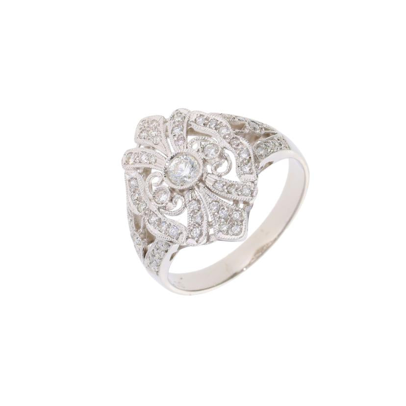 / K18WGダイヤリング0.16/0.45ct//Aランク/75