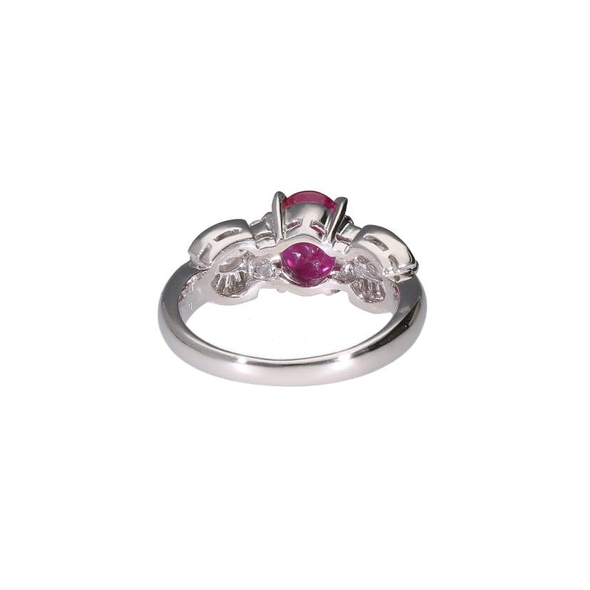 /◎ PT900ルビーダイヤリング1.304/D0.49ctソ//ABランク/75