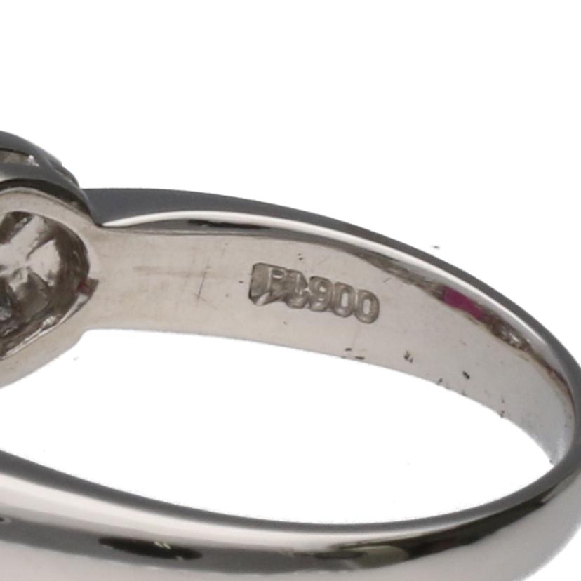 /◎ PT900ルビーダイヤリング1.304/D0.49ctソ//ABランク/75