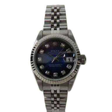 ROLEX ロレックス/デイトジャスト・レディース・SS×WG/10P新ダイヤ/ブルーグラデーション/69174G//U52****/Aランク/84