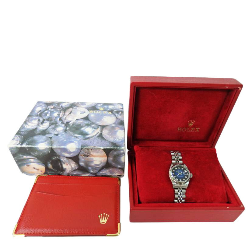 ROLEX ロレックス/デイトジャスト・レディース・SS×WG/10P新ダイヤ/ブルーグラデーション/69174G//U52****/Aランク/84