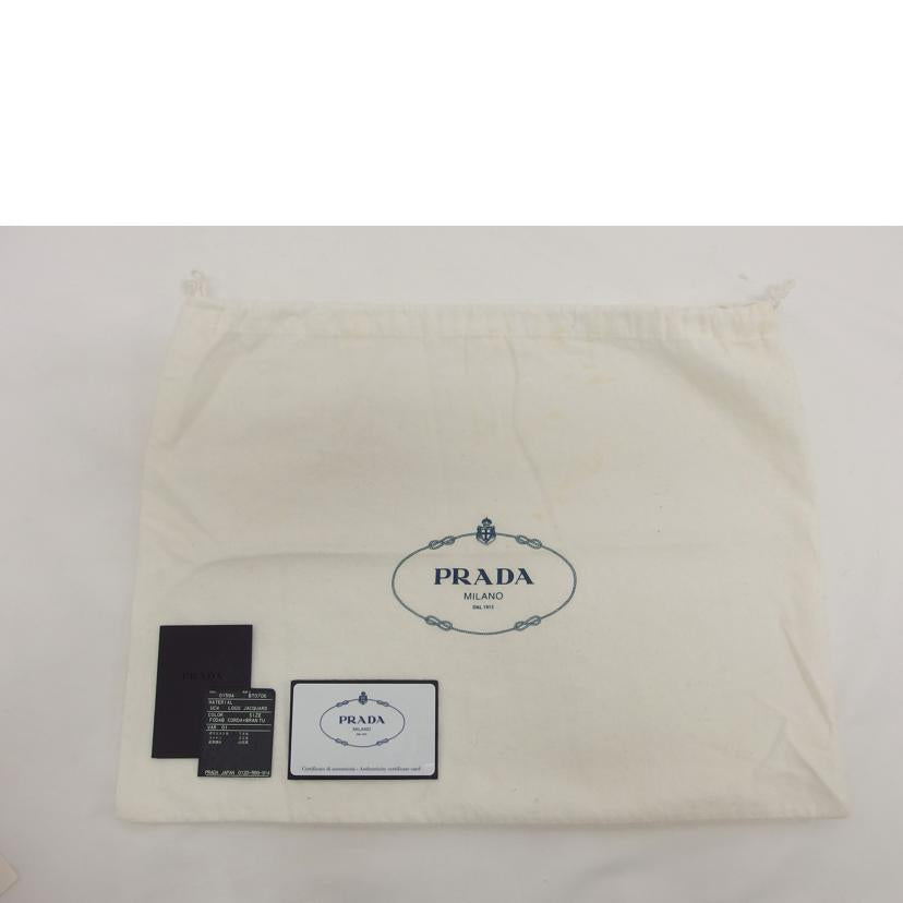 PRADA プラダ キャンバス レザー クロスボディ/ロゴジャガード/ショルダーバッグ/BT0706//164/ABランク/04