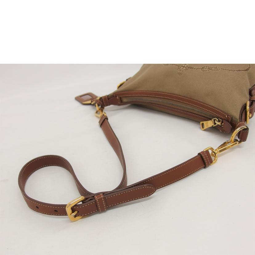 PRADA プラダ キャンバス レザー クロスボディ/ロゴジャガード/ショルダーバッグ/BT0706//164/ABランク/04