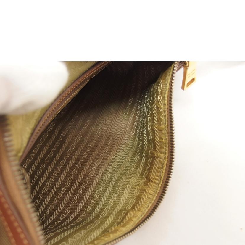 PRADA プラダ キャンバス レザー クロスボディ/ロゴジャガード/ショルダーバッグ/BT0706//164/ABランク/04