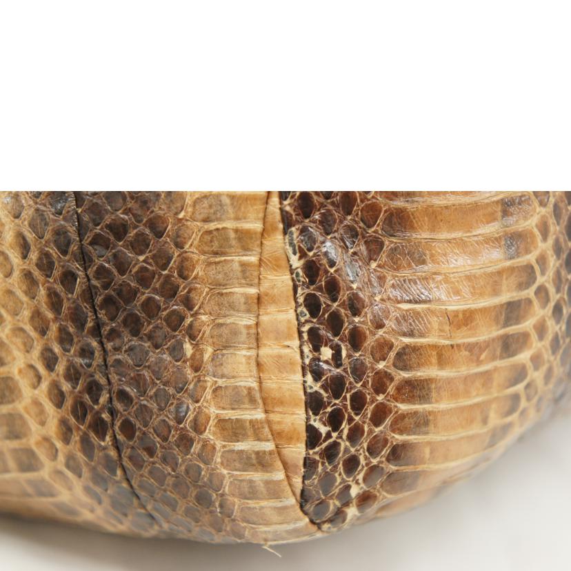 S.Ferragamo サルヴァトーレフェラガモ/ガンチーニパイソンハンドバッグ/GG-21C210//Bランク/05