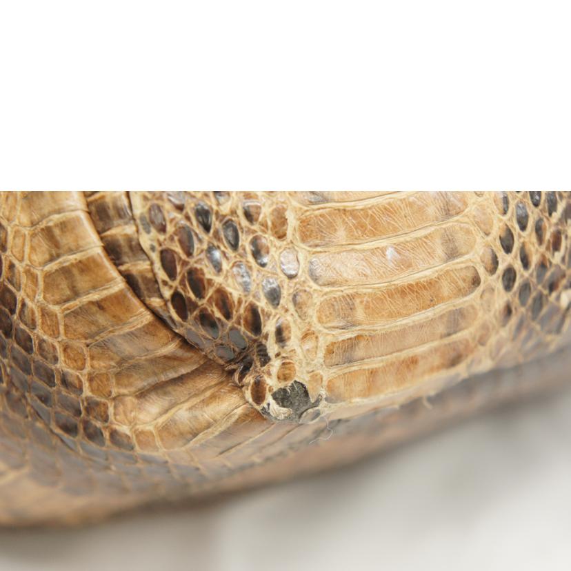 S.Ferragamo サルヴァトーレフェラガモ/ガンチーニパイソンハンドバッグ/GG-21C210//Bランク/05