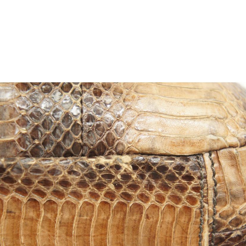 S.Ferragamo サルヴァトーレフェラガモ/ガンチーニパイソンハンドバッグ/GG-21C210//Bランク/05