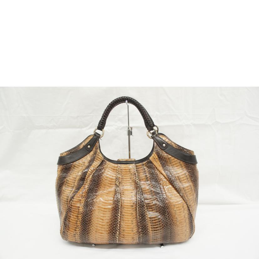 S.Ferragamo サルヴァトーレフェラガモ/ガンチーニパイソンハンドバッグ/GG-21C210//Bランク/05