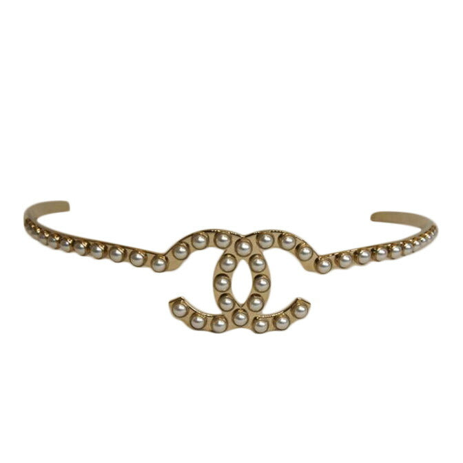 CHANEL シャネル/フェイクパールカチューシャココマーク//A21S/Aランク/92