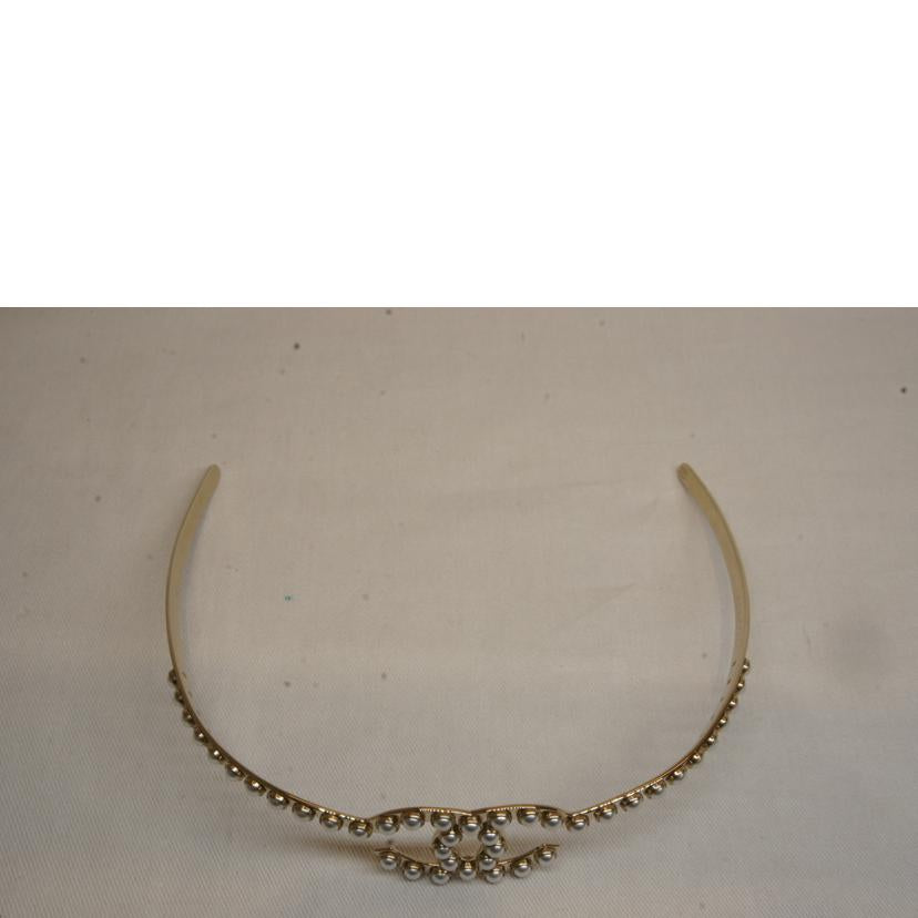 CHANEL シャネル/フェイクパールカチューシャココマーク//A21S/Aランク/92