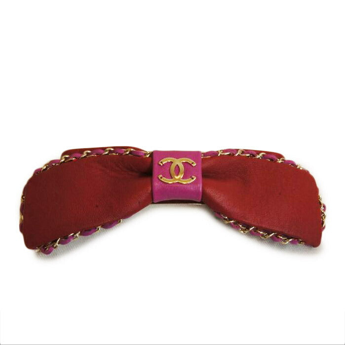 CHANEL シャネル/レザーリボンバレッタ//21P/Aランク/92