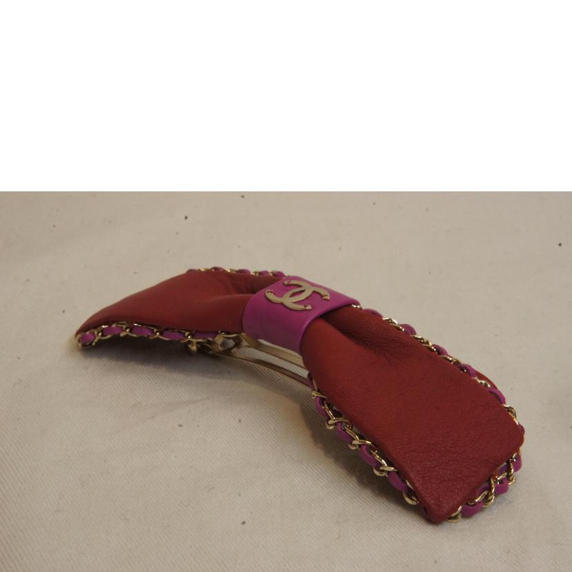 CHANEL シャネル/レザーリボンバレッタ//21P/Aランク/92