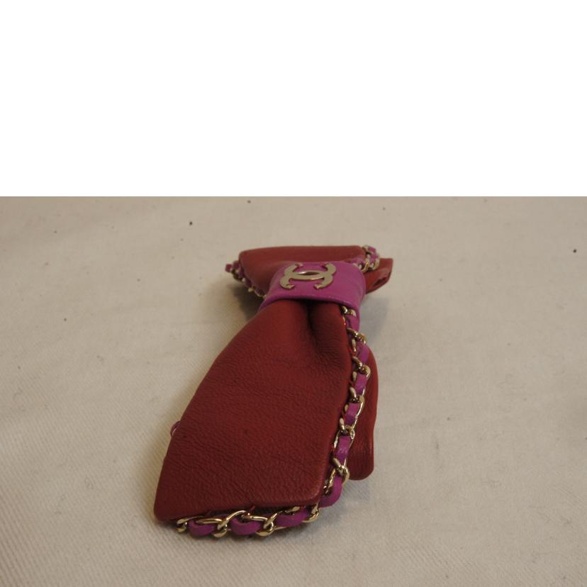 CHANEL シャネル/レザーリボンバレッタ//21P/Aランク/92