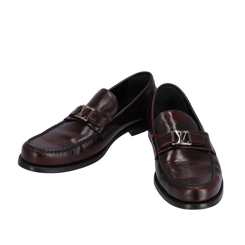 ルイヴィトン　メンズローファー　L Vロゴ革靴サイズ75日本サイズ26センチ