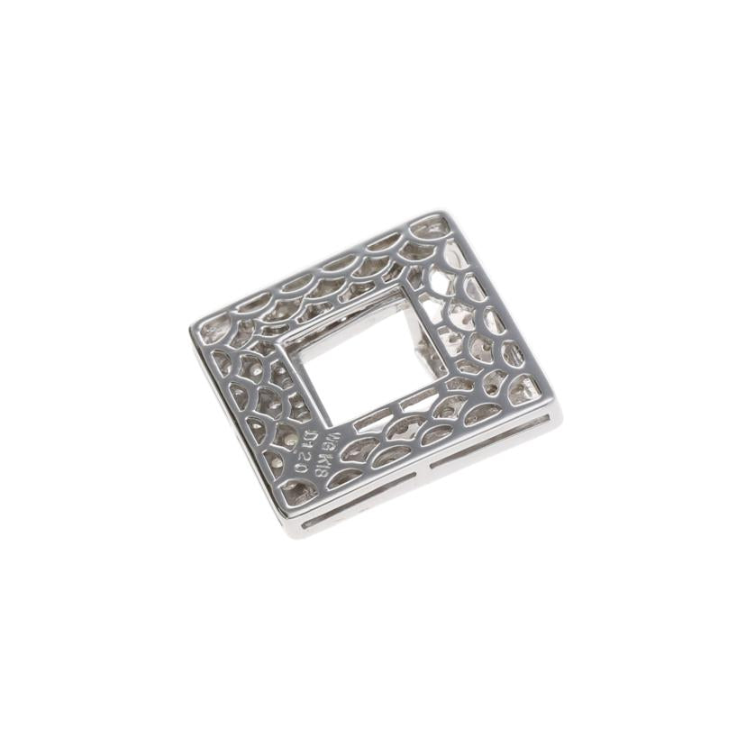 /K18WGダイヤペンダントトップ1.20//Aランク/75