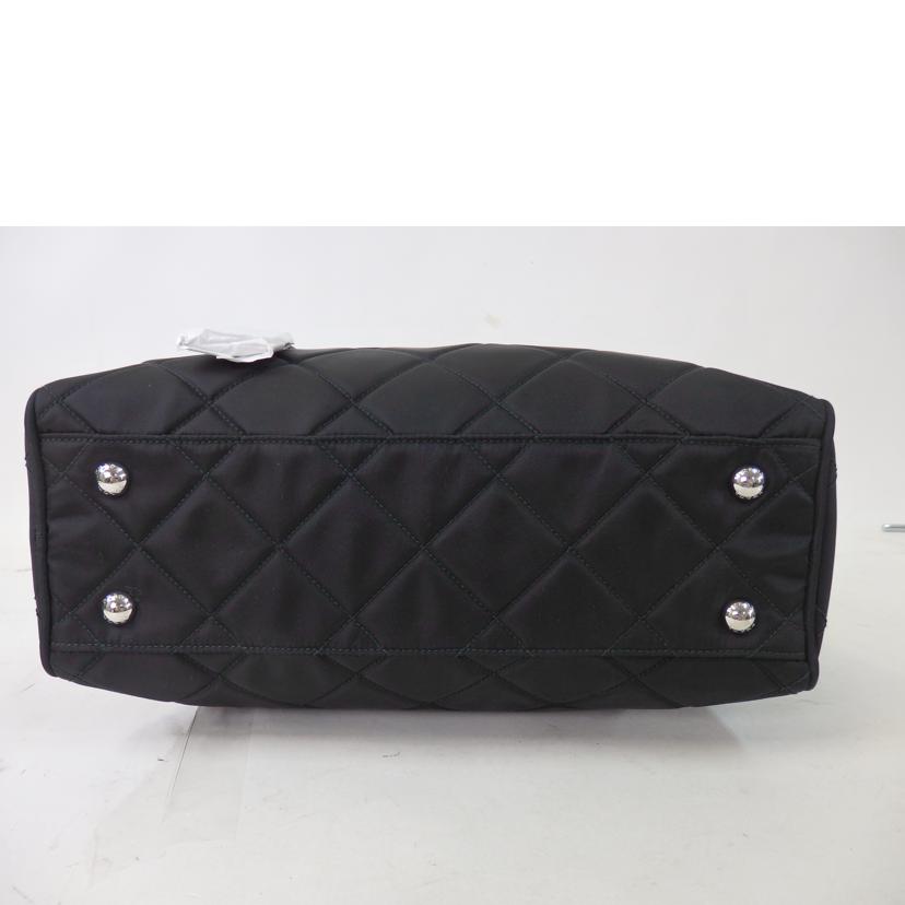 PRADA プラダ/ロゴナイロンチェーンバッグ/黒/1BB903//197/Sランク/84