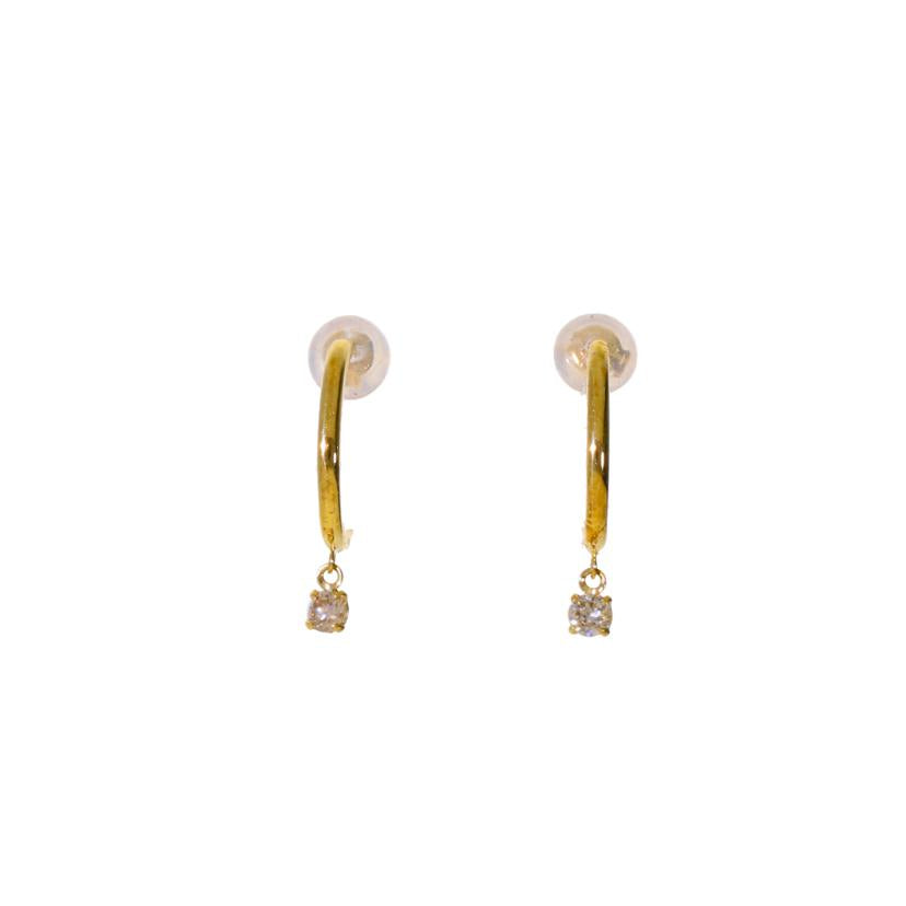 /K18 ダイヤピアス0.10ct //Aランク/75