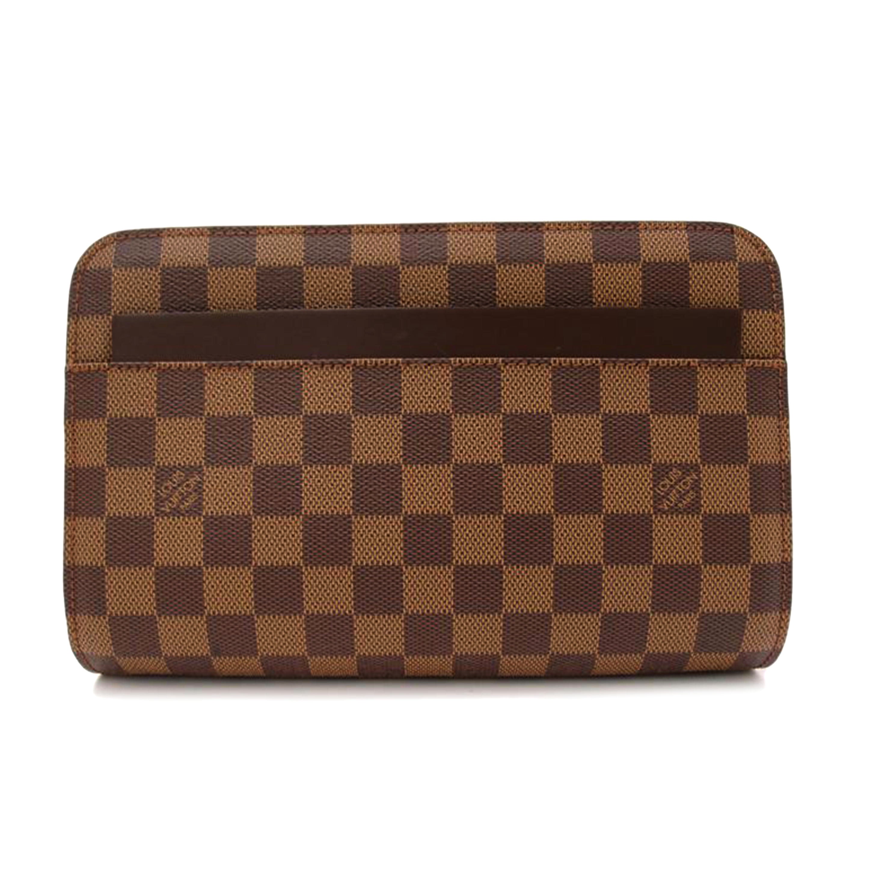 LOUIS VUITTON ルイ・ヴィトン クラッチバッグ セカンドバッグ 市松模様 ブラウン/サンルイ/ダミエ・エベヌ/N51993//FL0012/SAランク/69