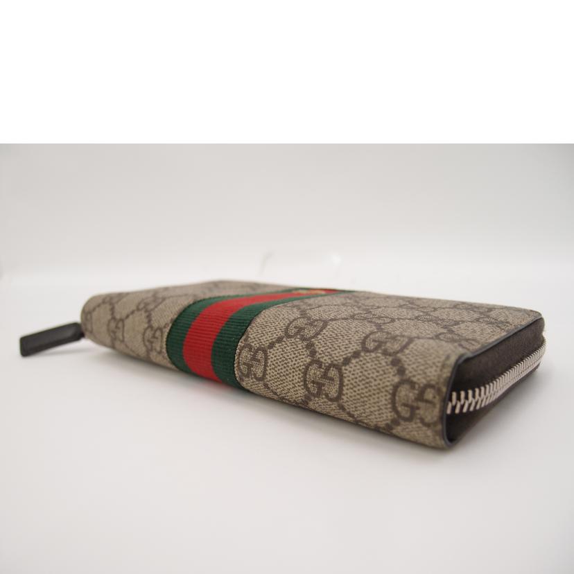 GUCCI グッチ/GGスプリーム・グッチビー・ラウンドジップ長財布/408831//493075/ABランク/69