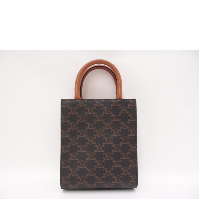 CELINE セリーヌ ハンドバッグ コンパクト 小さい ブラウン系 レディース/トリオンフ・ミニバーティカルカバ/タン/194372//W-CL-4220/SAランク/69
