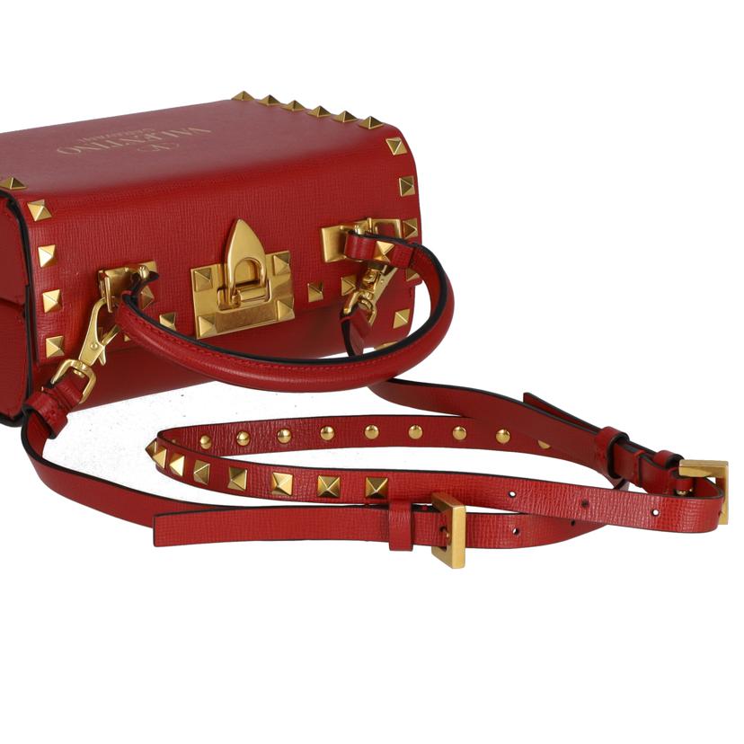 VALENTINO ヴァレンティノ/フロントロゴスタッズアルコーブトップハンドルバッグ/WW2B0J73WAX//Aランク/75