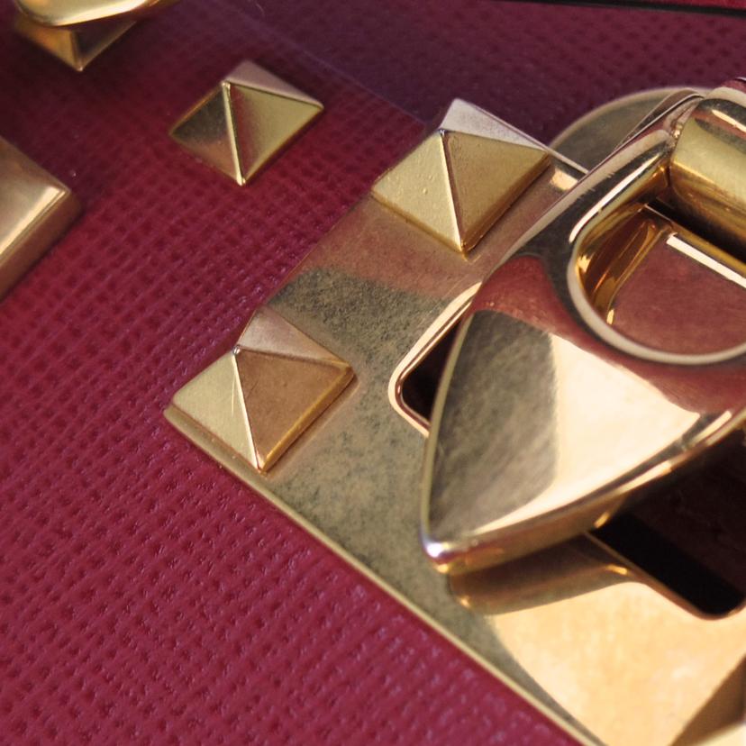 VALENTINO ヴァレンティノ/フロントロゴスタッズアルコーブトップハンドルバッグ/WW2B0J73WAX//Aランク/75