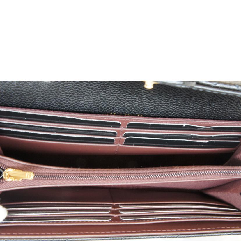 CHANEL シャネル/マトラッセキャビアスキンクラシックロングフラップBKGD/A80758//U9N*****/SAランク/92