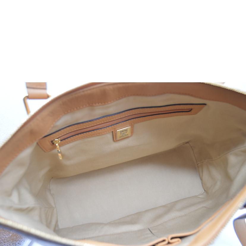 MCM エムシーエム/ロゴグラム2wayレザートート/コニャック/MWP0AVI18CO001//U6868/Aランク/89