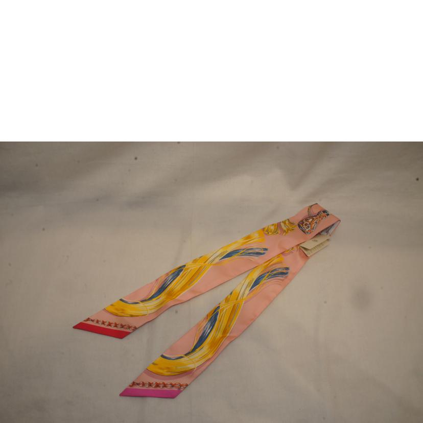 HERMES エルメス/ツイリーサーモンピンク//Sランク/92