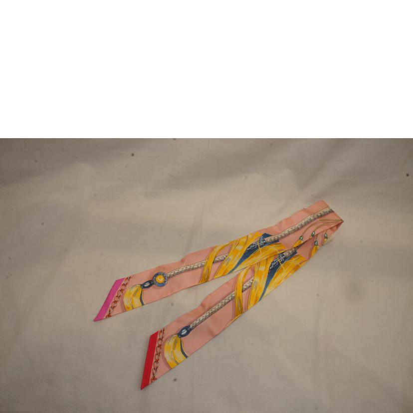 HERMES エルメス/ツイリーサーモンピンク//Sランク/92