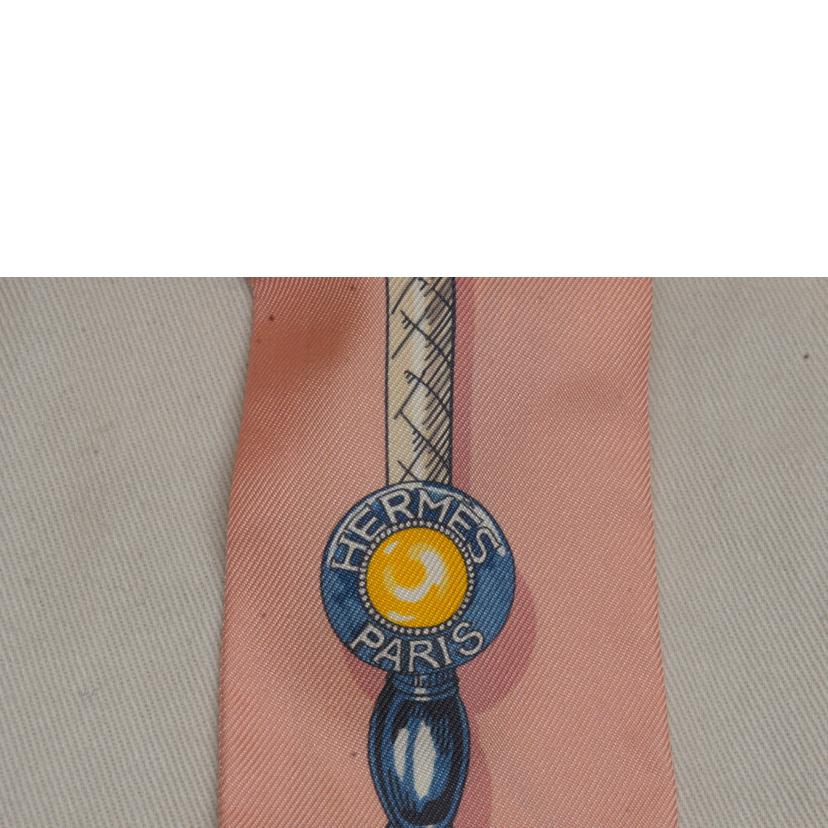 HERMES エルメス/ツイリーサーモンピンク//Sランク/92