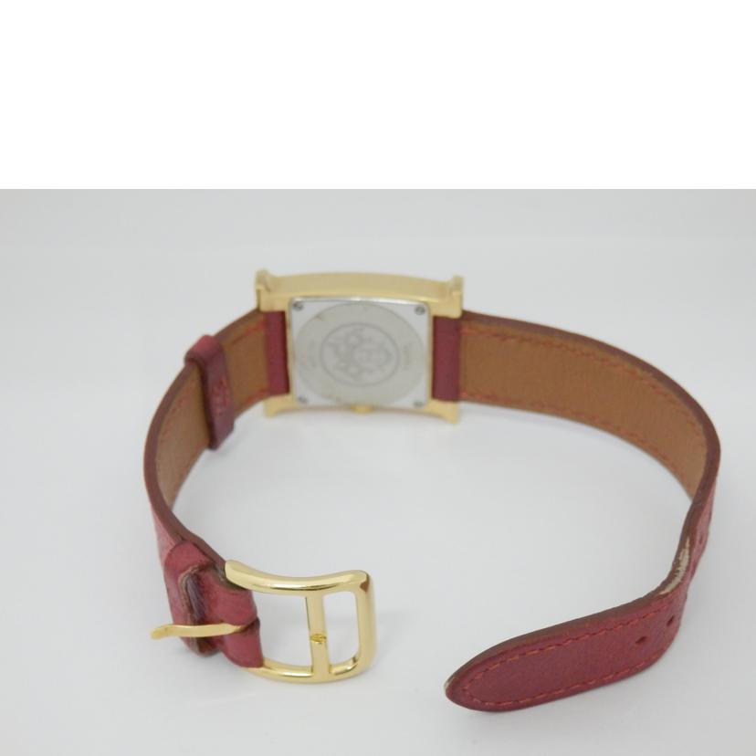 HERMES エルメス/Hウォッチ/レッド文字盤/□B刻印/HH1.201//1156539/Bランク/88