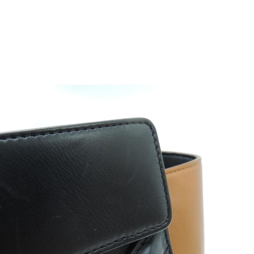 CELINE セリーヌ ハンドバッグ トートバッグ 手提げ カーフスキン/ラゲージ・マイクロショッパー/黒×茶×アイボリー/167793//F-GA-0134/ABランク/69