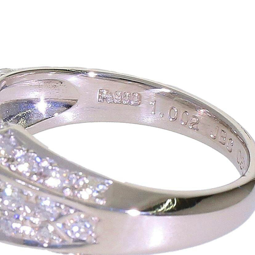 /◎ PT900ダイヤリングD1.002/0.70ct//Aランク/59
