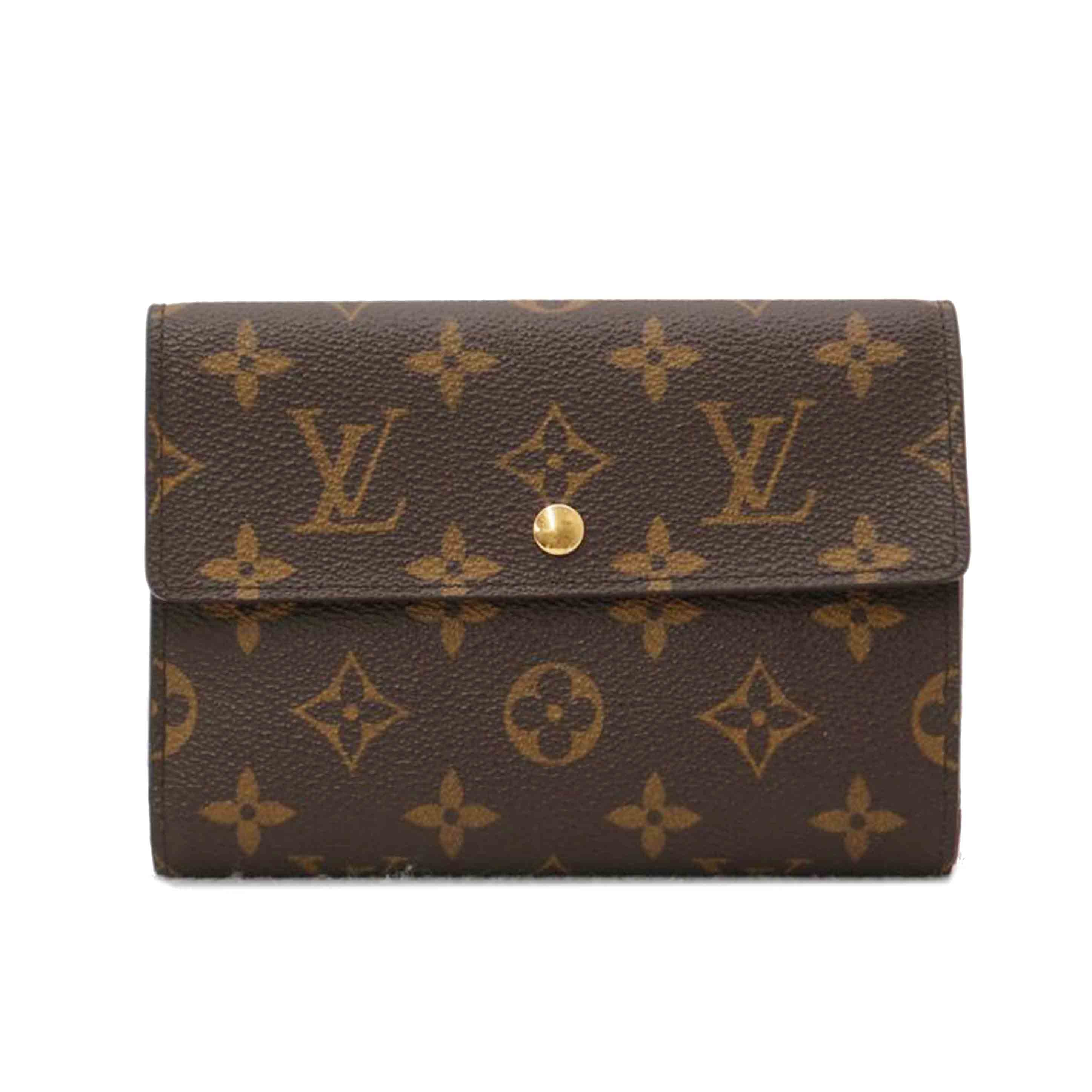 LOUIS VUITTON ルイ・ヴィトン ビトン 三つ折り財布 茶 /ポルトトレゾール・エテュイパピエ/モノグラム/M61202//SP0***/ABランク/69