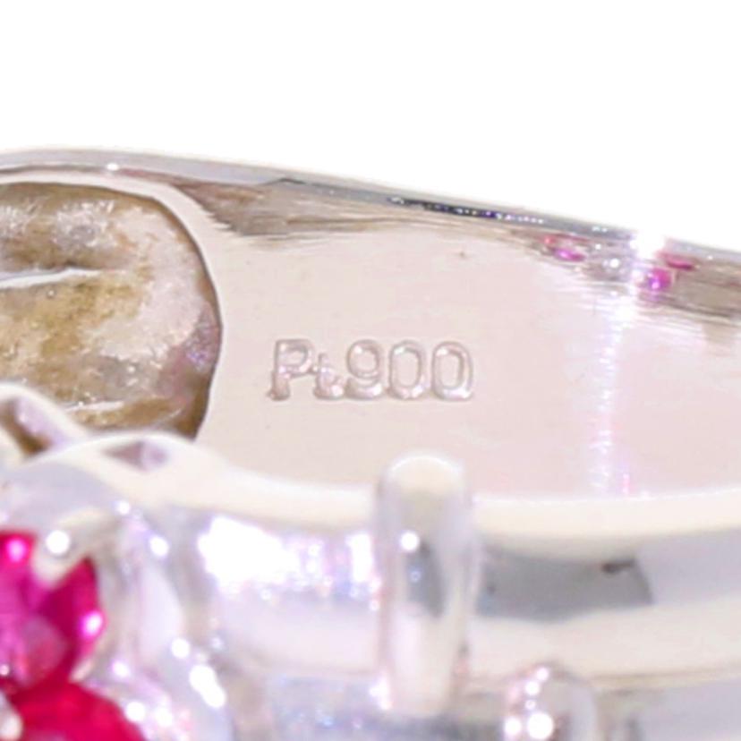 Pt900/PtルビーダイヤR0.40/0.16/#13/6.1//0.40/0.16/Aランク/75