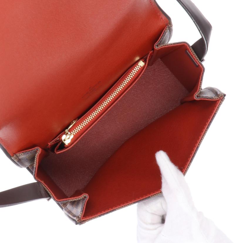 LOUIS VUITTON ルイヴィトン ルイ・ヴィトン ビトン ダミエ・エベヌ 市松模様 ブラウン 茶 廃盤 ワンショルダー ショルダーバッグ ハンドバッグ トートバッグ ブラウン メンズ レディース 定番 人気 LV 斜め掛け 肩がけ/トライベッカ・ミニ/ダミエ/エベヌ/N51162//TH0***/ABランク/09