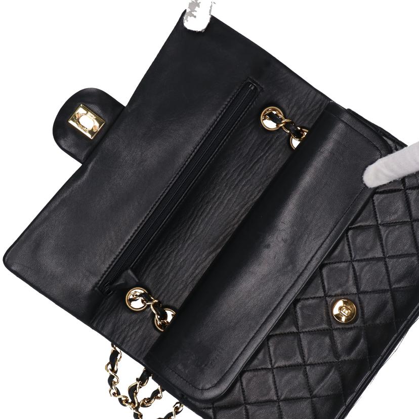 CHANEL シャネル/ヴィンテージ/マトラッセラムスキンWフラップチェーンショルダー/A01112//140****/Bランク/09