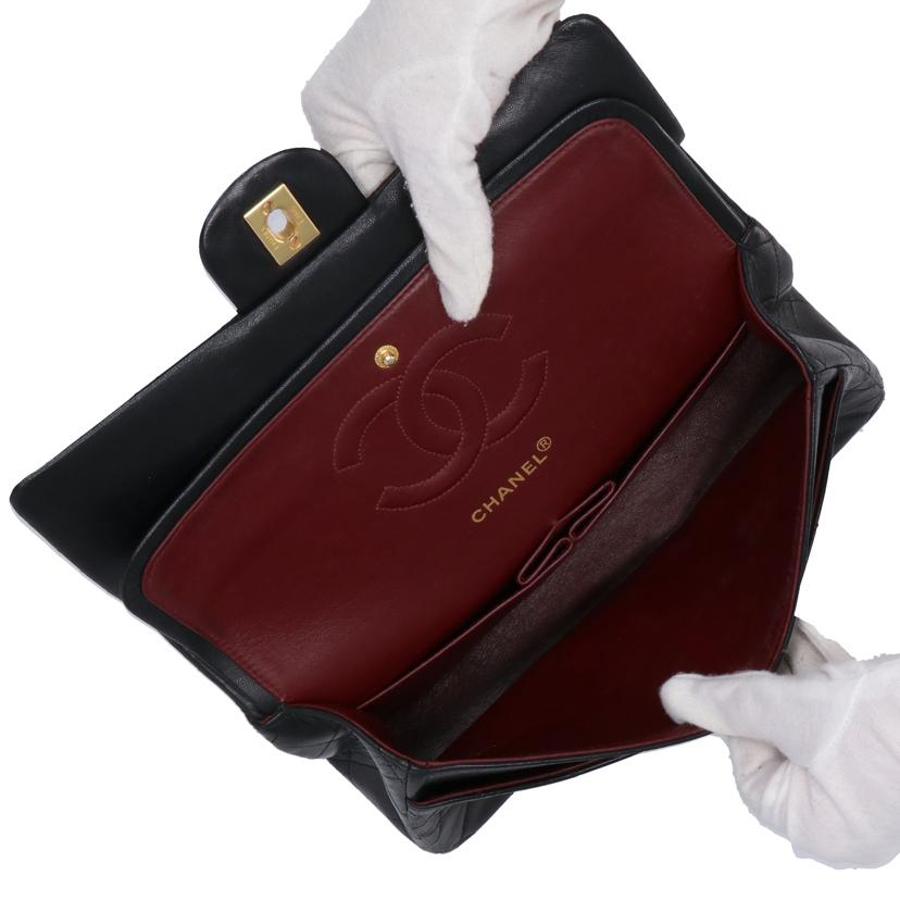 CHANEL シャネル/ヴィンテージ/マトラッセラムスキンWフラップチェーンショルダー/A01112//140****/Bランク/09