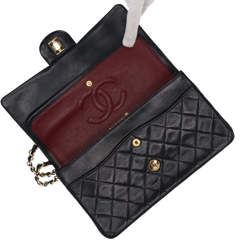 CHANEL シャネル/ヴィンテージ/マトラッセラムスキンWフラップチェーンショルダー/A01112//140****/Bランク/09