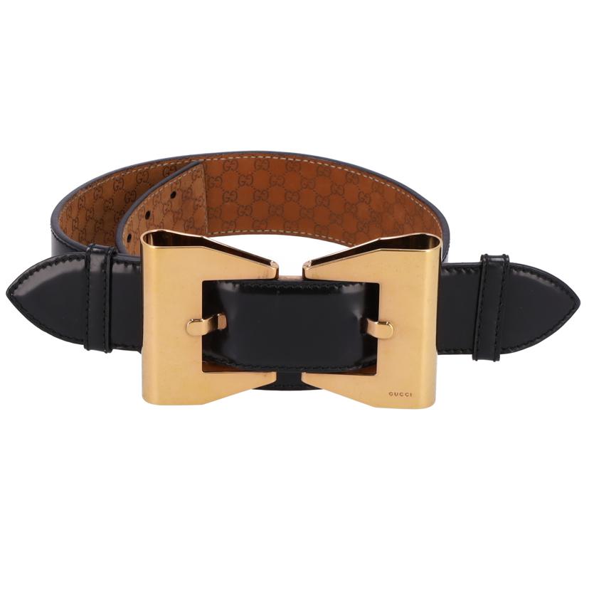 GICCI グッチ/リボンバックルレザーベルト/約73-78cm/186122//Aランク/75