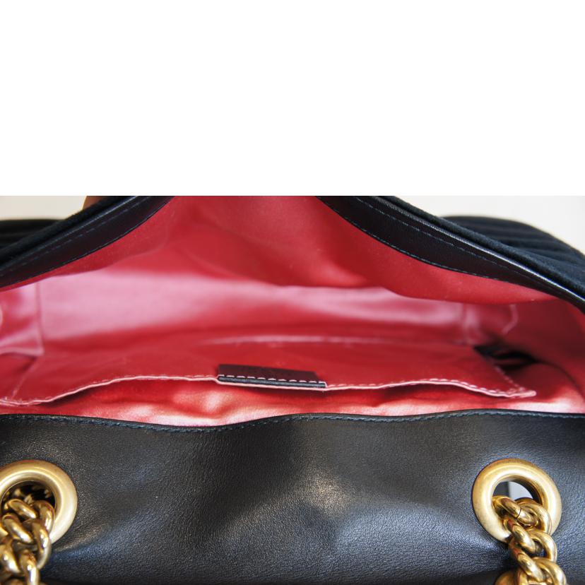 GUCCI グッチ/ベロア2WAYチェーンショルダー/446744 //213948/ABランク/92