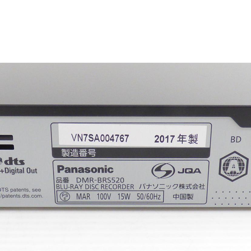 Panasonic パナソニック/BDレコーダー/DMR-BRS520/DMR-BRS520//VN7SA004767/ABランク/64